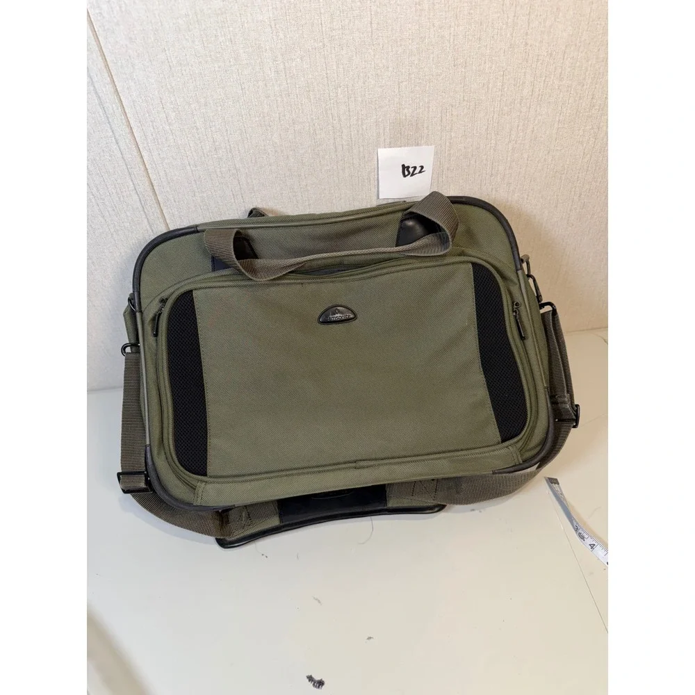 Samsonite Expandable Laptop Carry On Bag Soft Shell Shoulder‎ Case Green